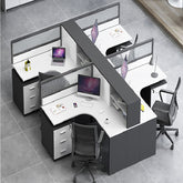 L型辦公枱 辦公檯 寫字檯 工作檯 E1 環保板材 板腳 上線 屏風 側櫃  L-Shape Office Desk staff desk table workstation office furniture